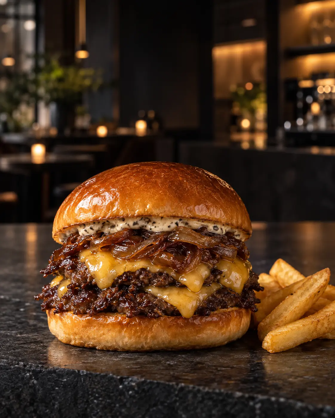 Trüf Burger sunumu